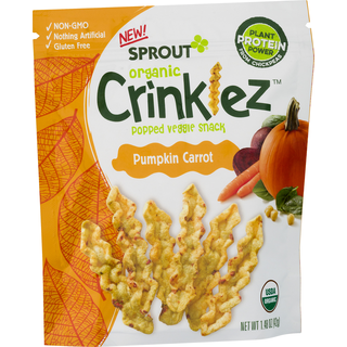 Pumpkin Carrot Organic Crinkiez Popped Veggie Snack