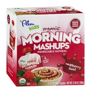 Plum Squeezable Oatmeal 4 Ea