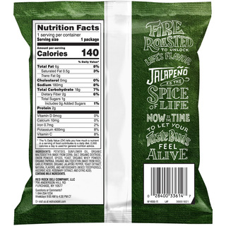 Red Rock Deli Kettle Style Fire Roasted Jalapeno Potato Chips 1 Oz