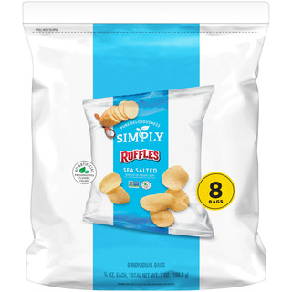 Potato Chips, Reduced Fat, Sea Salted, 8 Pack