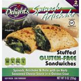 Stuffed Gluten-Free Sandwich, Spinach Artichoke