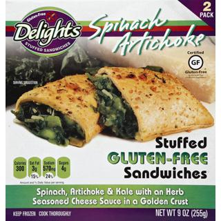 Stuffed Gluten-Free Sandwich, Spinach Artichoke