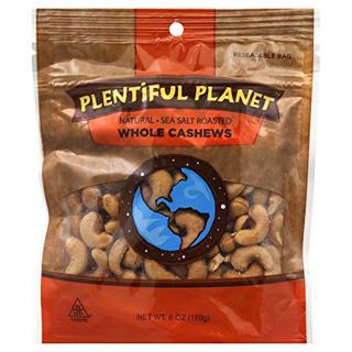 Plentiful Planet Cashews 6 Oz