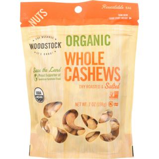 Cashews, Organic, Dry Roasted and Salted, Whole