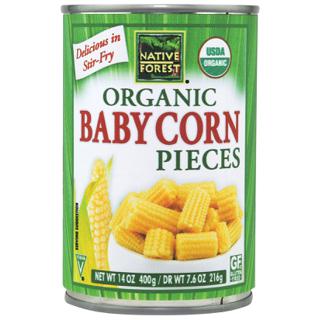 Organic Baby Corn, Pieces