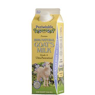 Periwinkle 100% Natural Premium Goat's Milk 1 Qt Carton