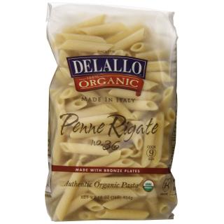 Delallo No. 36 Cut Organic Penne Rigate 16 Oz