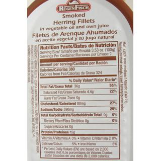 Smoked Herring Fillets, in Vegetable Oil and Own Juice