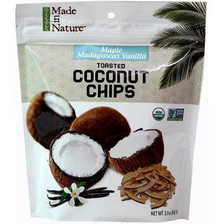 Coconut Chips, Organic Toasted, Maple Vanilla, Smiles