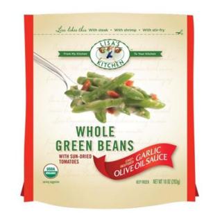 Whole Green Beans with Sun-Dried Tomatoes in Garlic Olive Oil Sauce