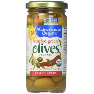 Red Pepper Stuffed Green Olives